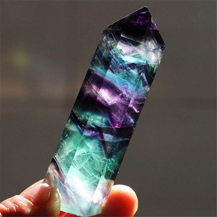 Baguettes de cristal Reki en croûte naturelle de fluorite