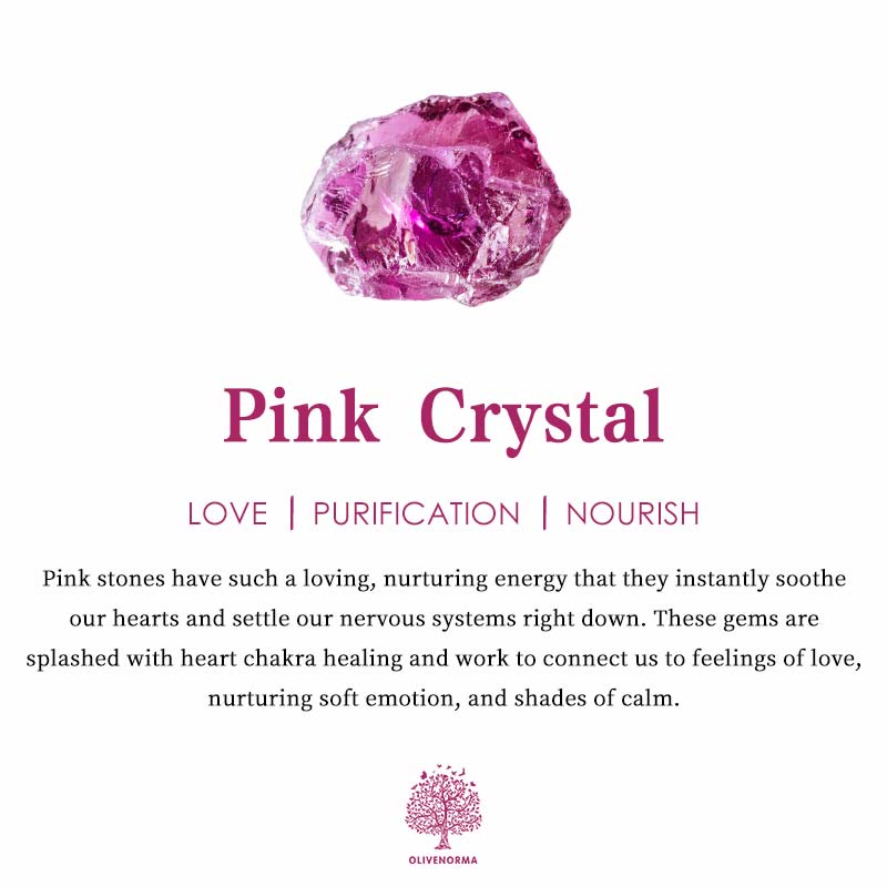 Couronne de cristal Boho Festival en cristal rose Olivenorma