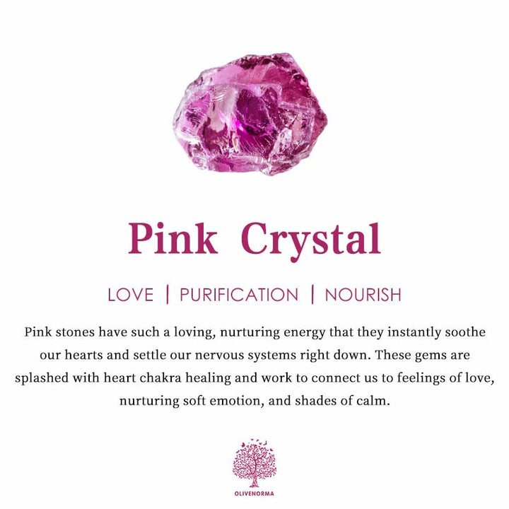 Couronne de cristal Boho Festival en cristal rose Olivenorma