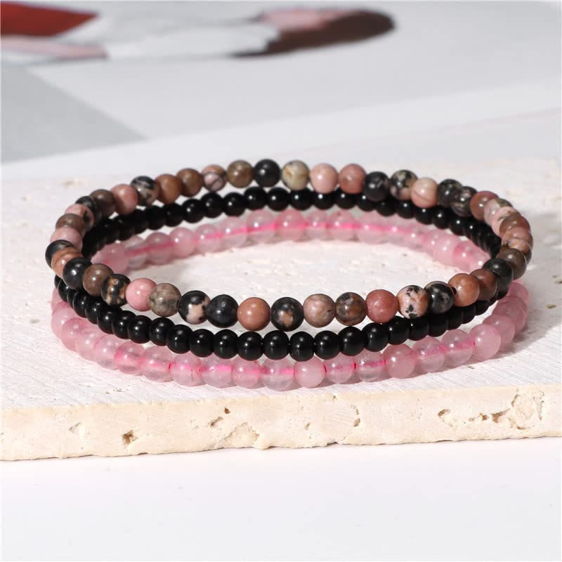 Bracelet de protection contre les énergies négatives en rhodonite Olivenorma