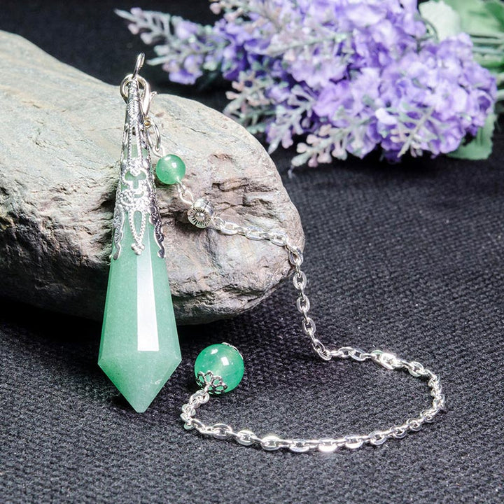 Pendule d'équilibre énergétique en aventurine verte Olivenorma