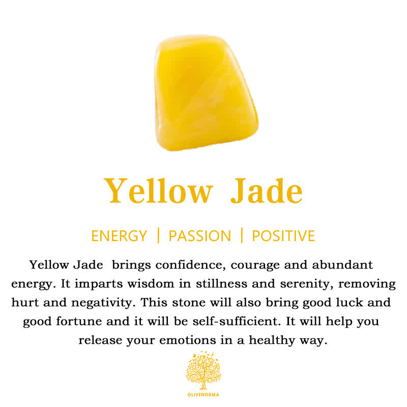 Sphère de cristal positive en jade jaune Olivenorma