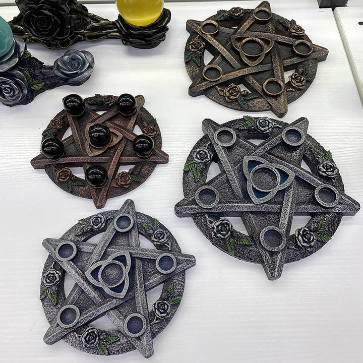 Support de boule de cristal en forme d'étoile à cinq branches Olivenorma