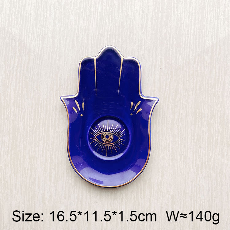 Olivenorma Hamsa Petit plateau à bijoux Evil Eye Sous-verre