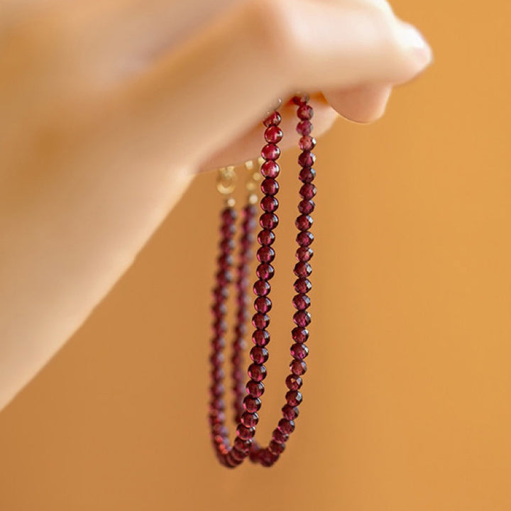 Amour éternel - Bracelet en pierres précieuses grenat