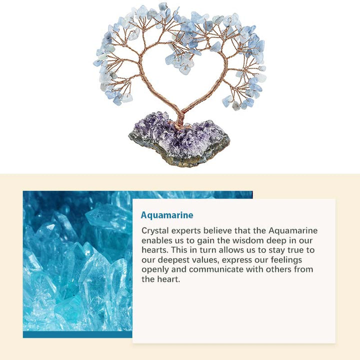 Arbre Feng Shui en pierre de cristal naturel