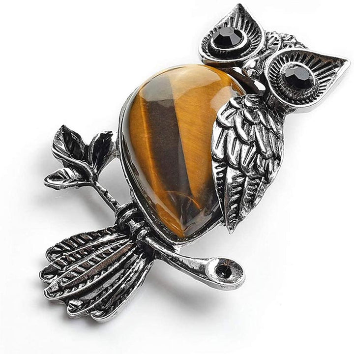 Collier hibou en pierre naturelle Olivenorma