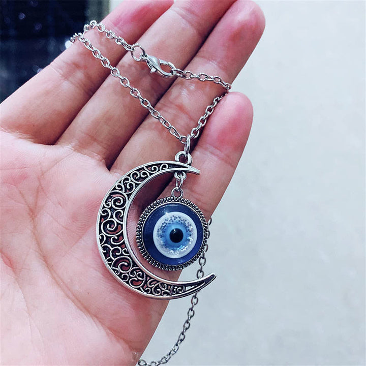 Olivenorma "Moon Love" - Collier étoile mauvais œil bleu