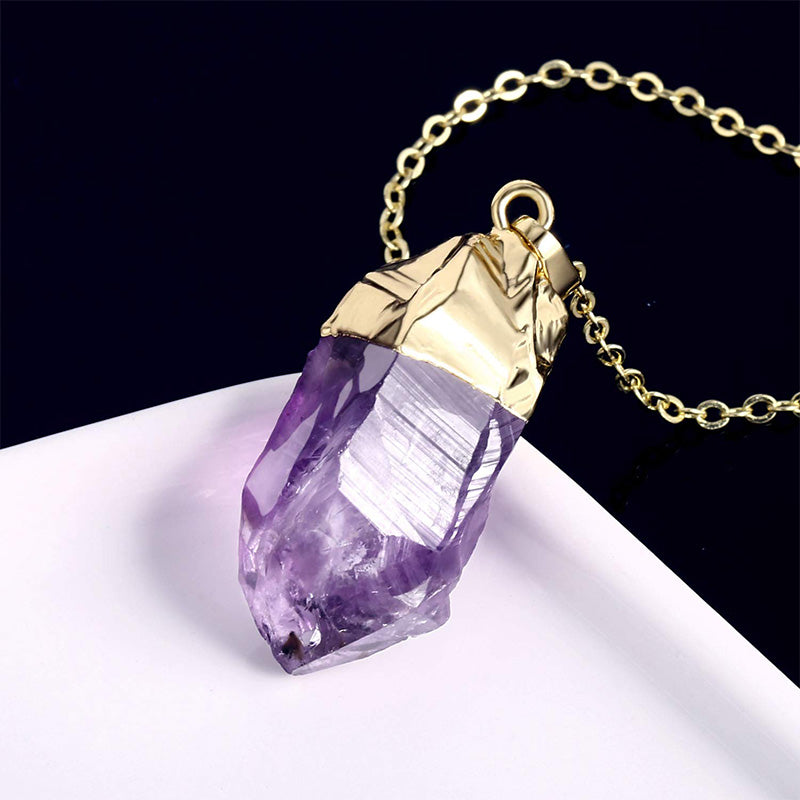Collier de guérison en cristal d'améthyste Olivenorma