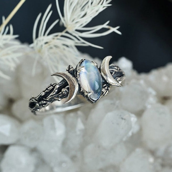 Bague de lumière de lune en pierre de lune Olivenorma