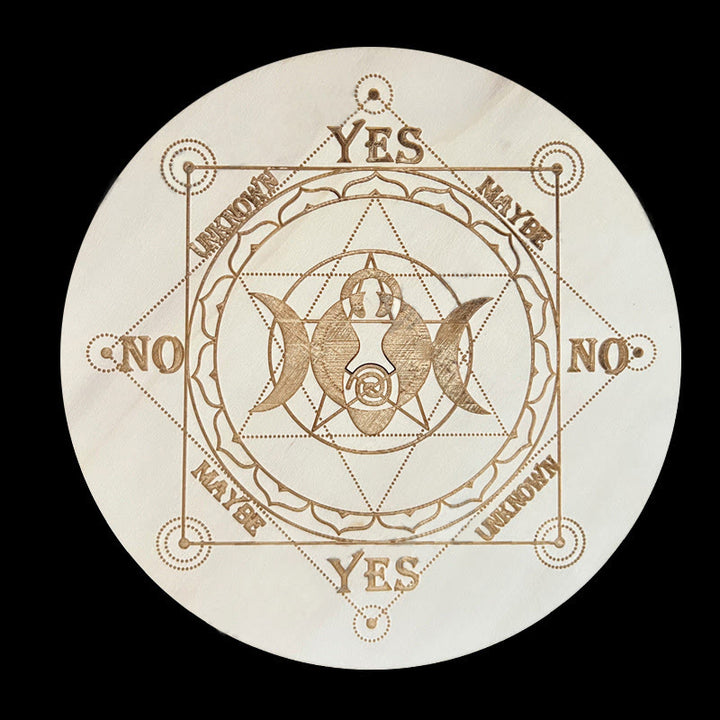 Jeu de tarot avec pendule divinatoire en bois Olivenorma