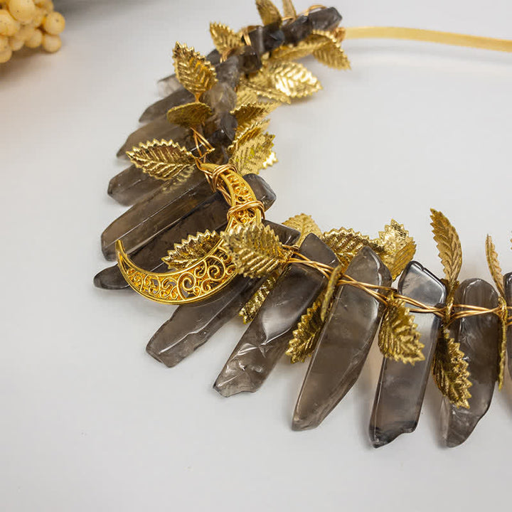 Couronne de cristal de sorcière en quartz fumé Olivenorma