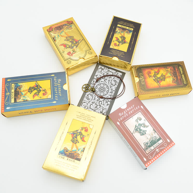 Carte de tarot délicate en feuille d'or Olivenorma