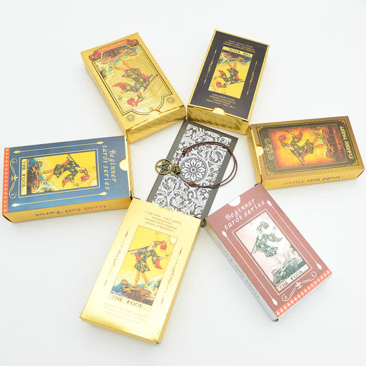 Carte de tarot délicate en feuille d'or Olivenorma