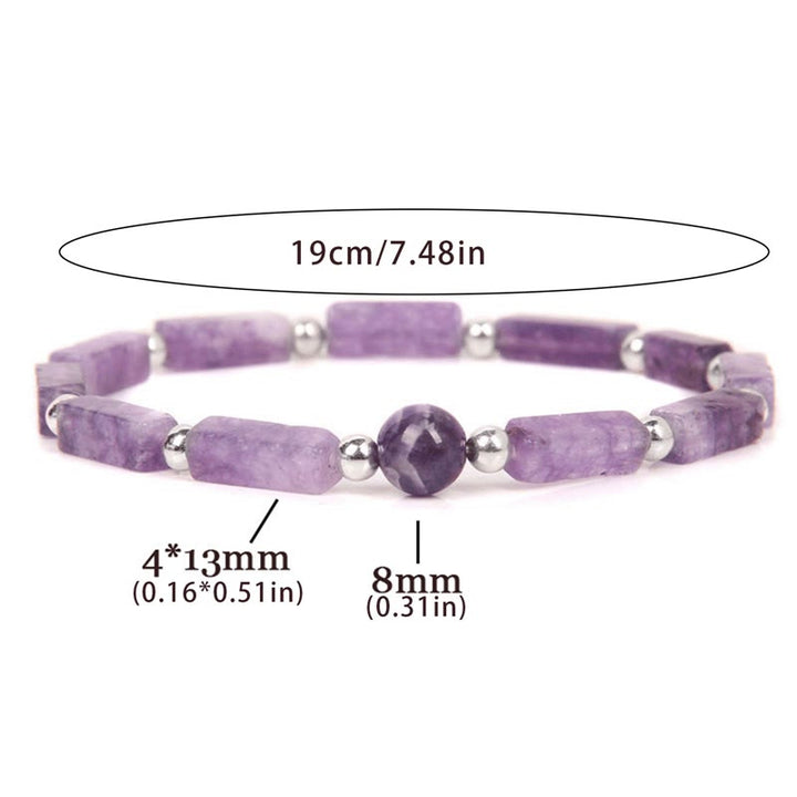 Bracelet amincissant purifiant pour le corps en améthyste naturelle Olivenorma
