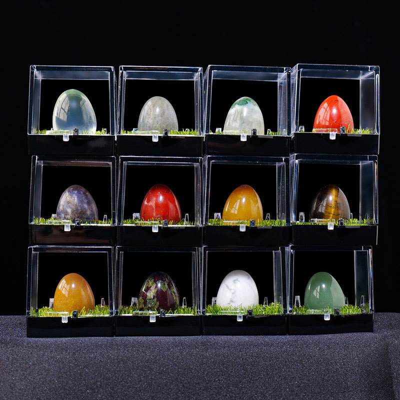 Œuf en cristal naturel brut ornemental Olivenorma