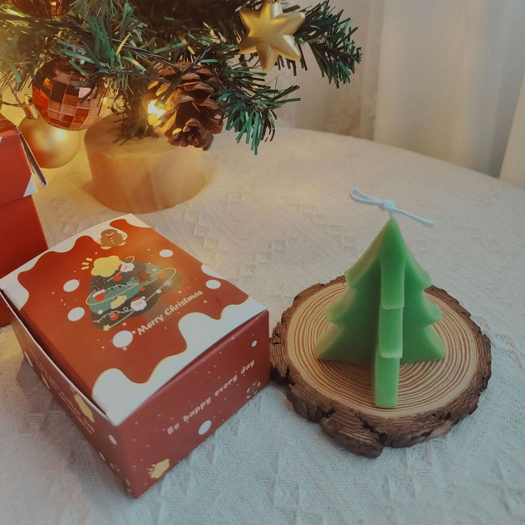 Bougie sculptée pour sapin de Noël Olivenorma