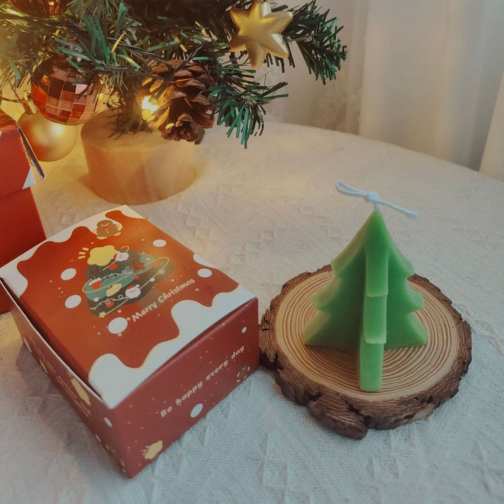 Bougie sculptée pour sapin de Noël Olivenorma