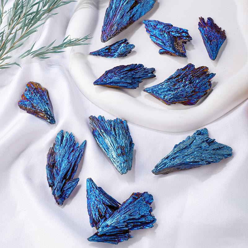 Couleur de placage Olivenorma Tourmaline noire Pierre naturelle bleu paon