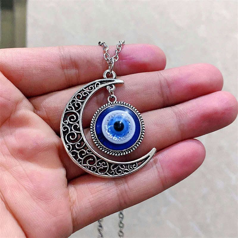 Olivenorma "Moon Love" - Collier étoile mauvais œil bleu