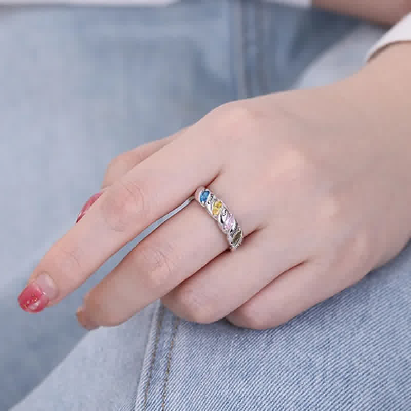 Bague de naissance personnalisée et gravée Olivenorma Memory