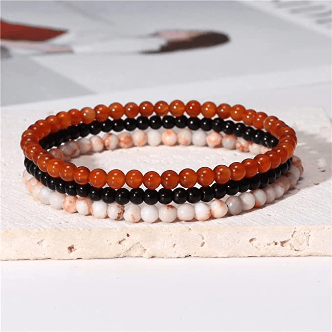 Bracelet Olivenorma Protection Contre les Energies Négatives Agate Rouge