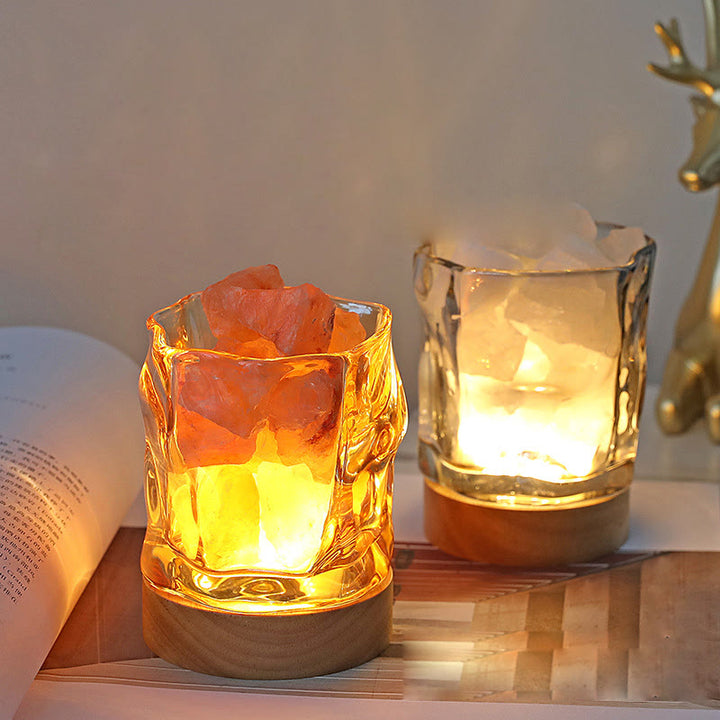 Lampe d'aromathérapie en cristal d'huile essentielle en pierre de verre irrégulière Olivenorma