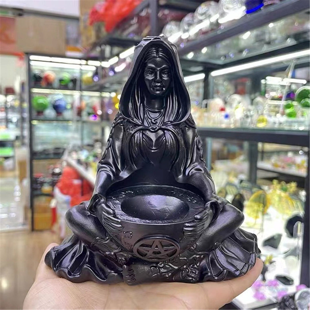 Décoration en pierre précieuse en résine de la déesse de la Terre Mère Olivenorma