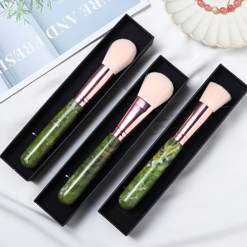 Olivenorma Manche de pinceau de maquillage en cristal naturel Décoration en pierres précieuses