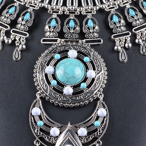 Collier de corps avec chaîne et pierres précieuses de style bohème Olivenorma