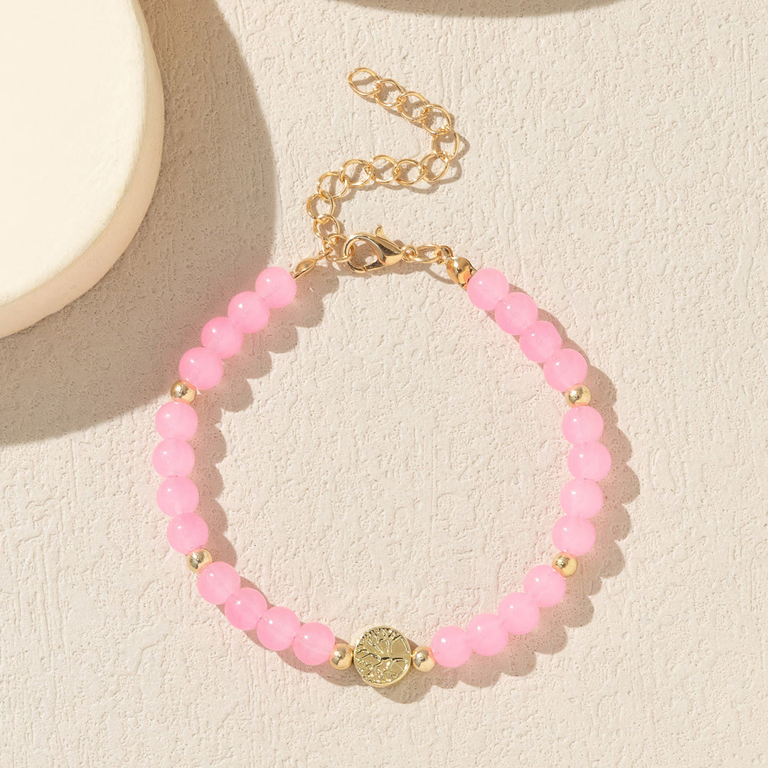 Bracelet Arbre de vie en perles de cristal multicolores Olivenorma