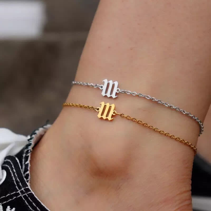 Bracelet de cheville spirituel avec numéro d'ange