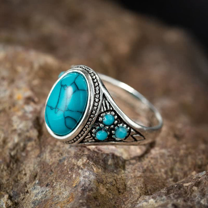 Bague rétro turquoise Olivenorma