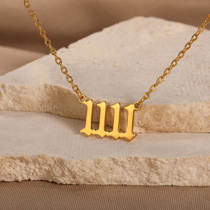 Collier porte-bonheur numéro angélique Olivenorma 11:11