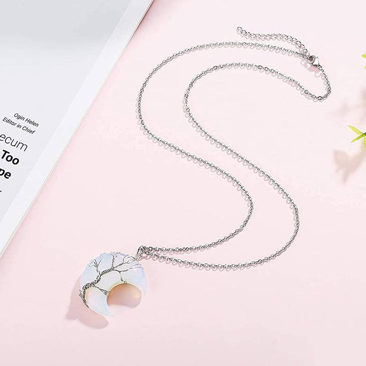 Collier de lune en cristal naturel Olivenorma