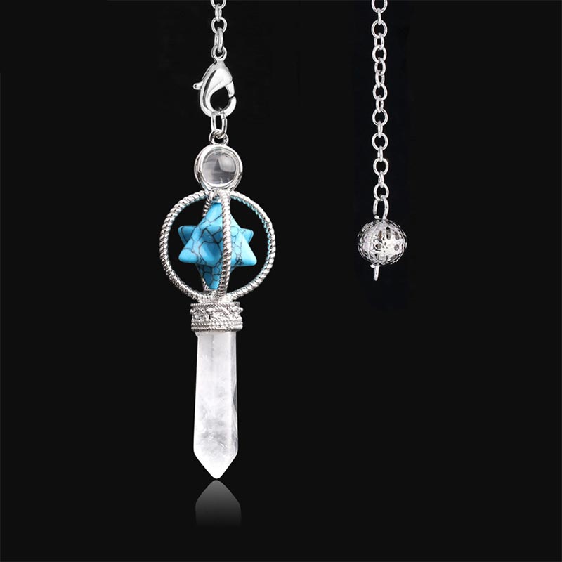 Pendule en pierre de cristal naturel