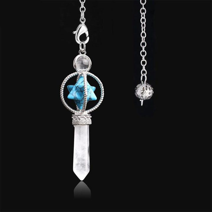 Pendule en pierre de cristal naturel