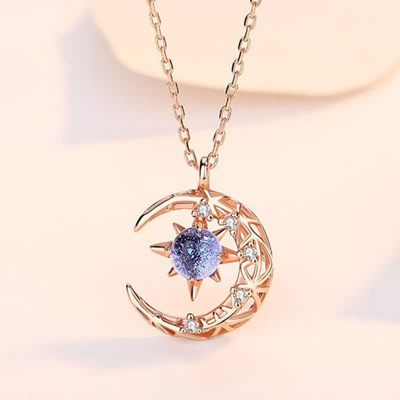 Collier délicat en pierre de lune céleste Olivenorma