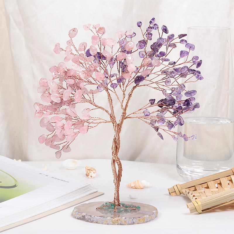 Arbre Feng Shui en pierre de cristal naturel Olivenorma
