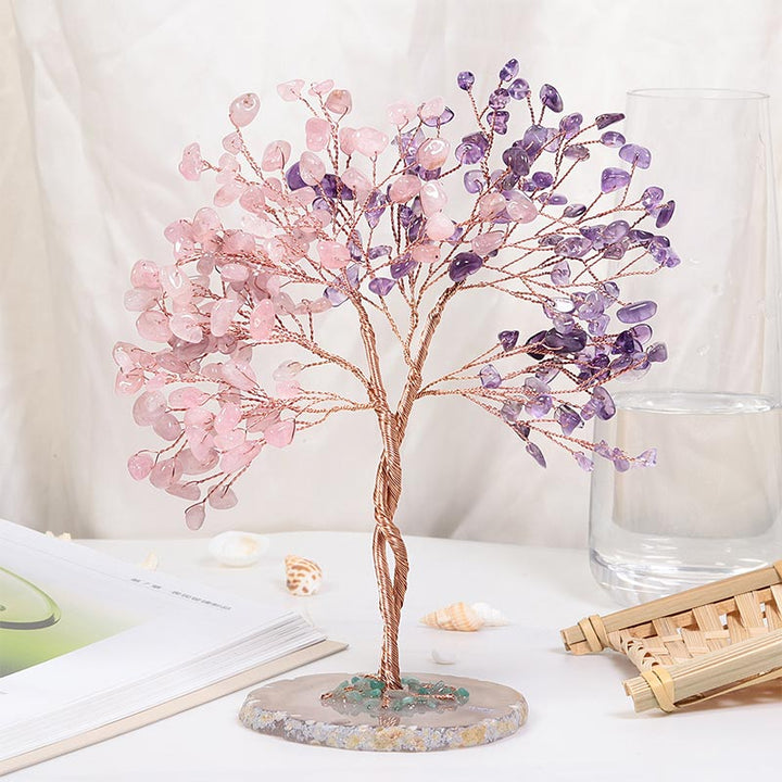 Arbre Feng Shui en pierre de cristal naturel Olivenorma