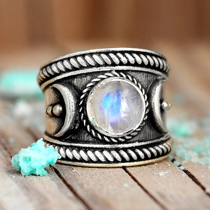 Bague Olivenorma Boho Moon en pierre de lune - Pierre de lune - image 0