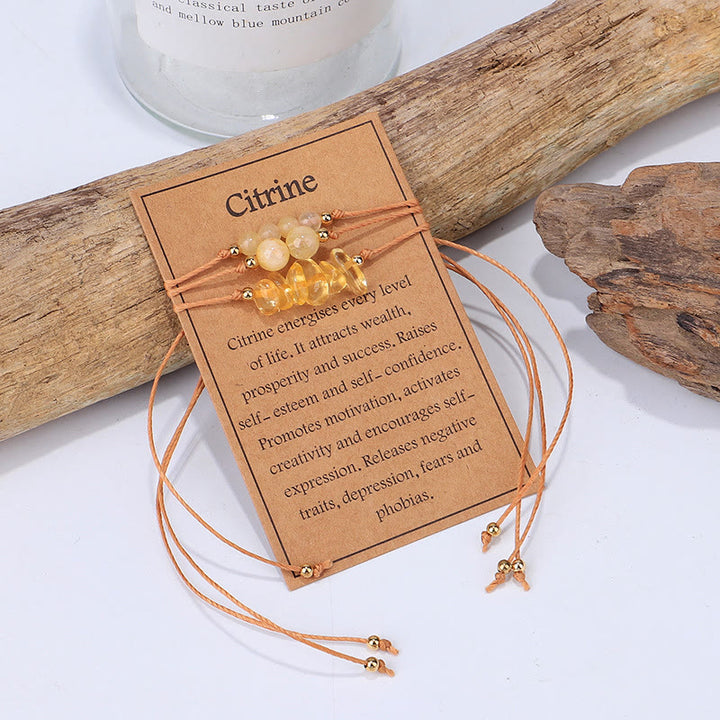 Ensemble de bracelets tressés en perles de gravier Olivenorma