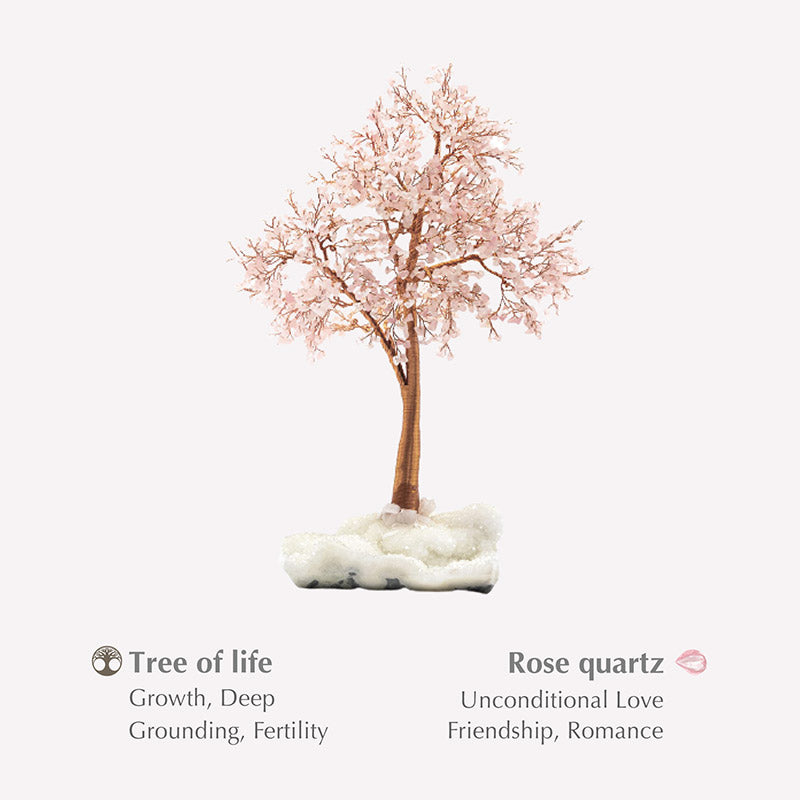 Olivenorma Radiate Love - Arbre Feng Shui en Quartz Rose