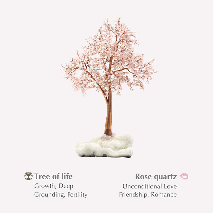 Olivenorma Radiate Love - Arbre Feng Shui en Quartz Rose