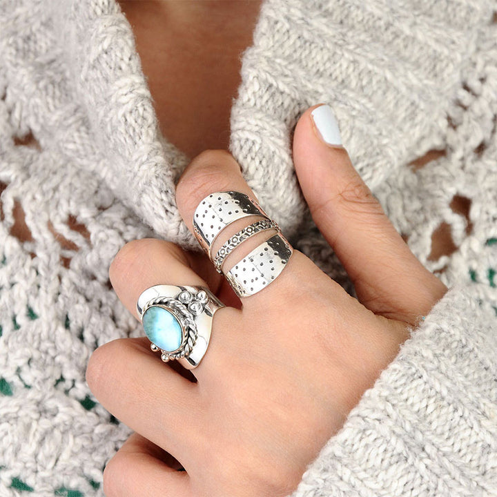 Bague Olivenorma Larimar Boho pour femme