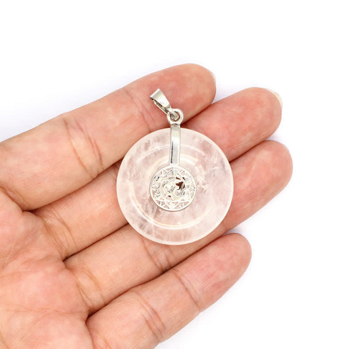 Collier Arbre de vie avec boucle de paix en cristal naturel Olivenorma