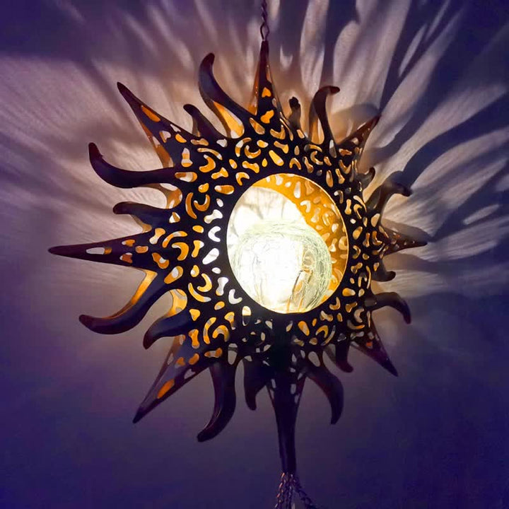 Ornements de carillon éolien solaire de lune ou de soleil Olivenorma