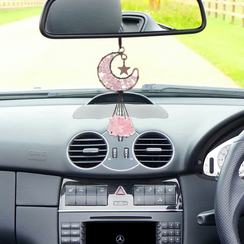 Carillon à vent en cristal de chakra de la lune et des étoiles Olivenorma