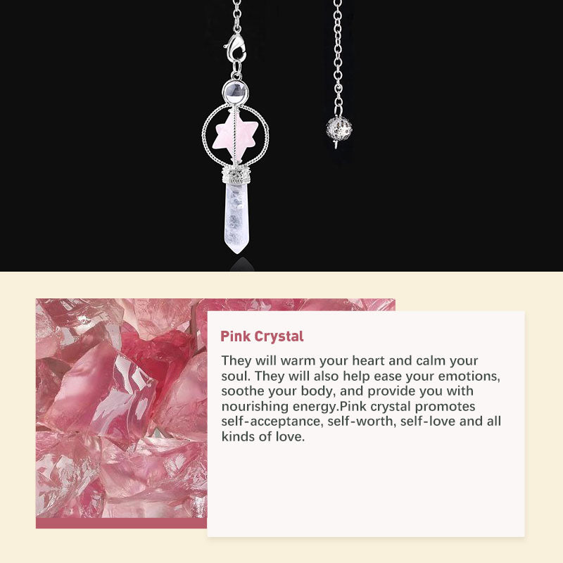 Pendule en pierre de cristal naturel