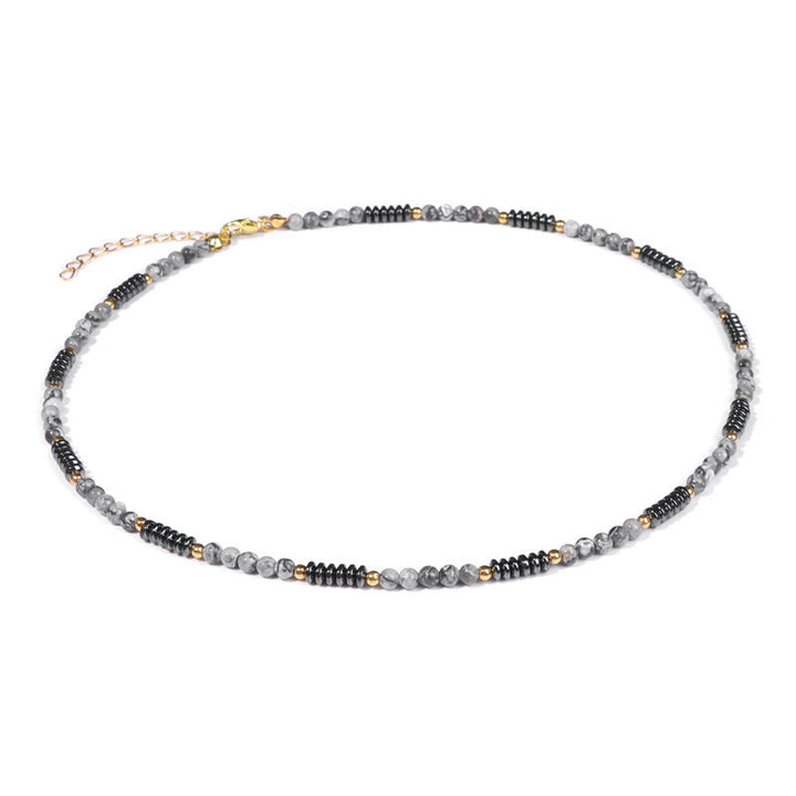 Collier Olivenorma en pierres précieuses et hématite